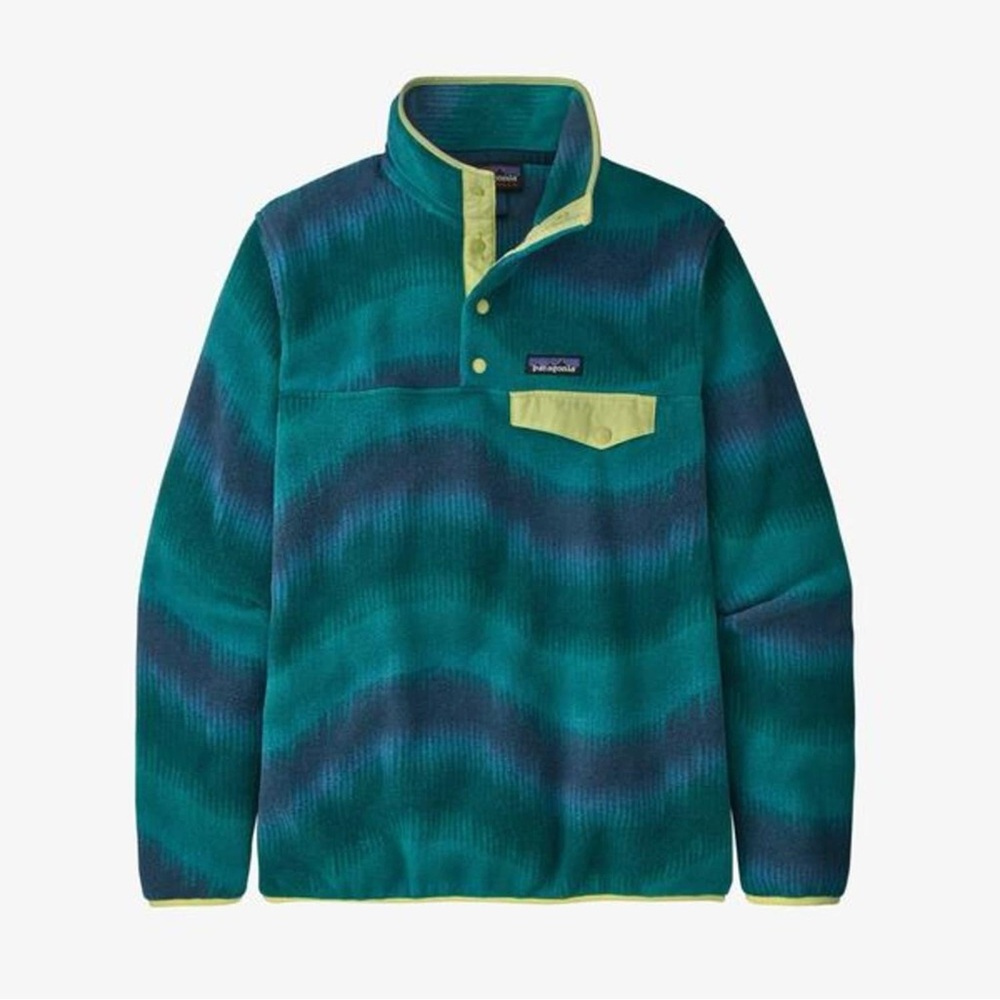 Patagonia Lightweight Synchilla Snap-T Fleece Pullover, Teal, Medium